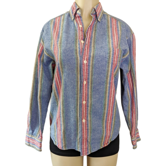 90s Vintage Gap Striped Button-Up Shirt - Picture 7 of 7